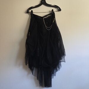 Chic Asymmetrical Black Skirt